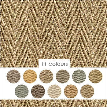 Alternative Flooring Natural 100% Sisal Herringbone Carpet