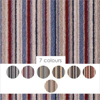 Alternative Flooring Rock 'n' Roll Stripe 100% Wool Loop Carpet