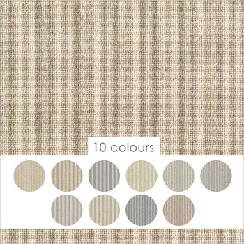 Alternative Flooring Wool Rhythm Stripe 100% Wool Loop Carpet