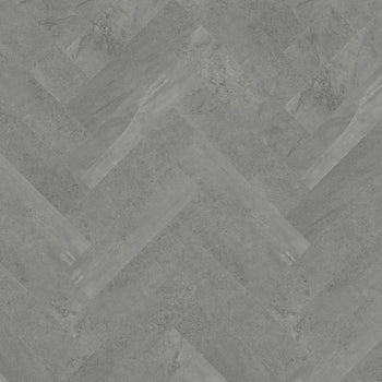 Invictus Maximus LVT Flooring in Groovy Granite Shadow Steel Tile Effect Parquet