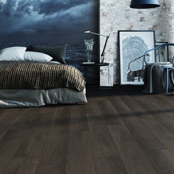 Invictus Maximus LVT Flooring in Highland Oak Ebony Wood Effect