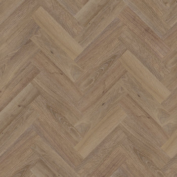 Invictus Maximus LVT Flooring in Highland Oak Roasted Herringbone