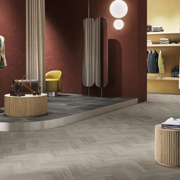 Invictus Maximus LVT Flooring in New England Oak Misty Parquet