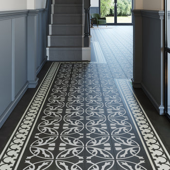 Invictus Maximus LVT Flooring in Victorian Treasure Charcoal Stone Tile Effect