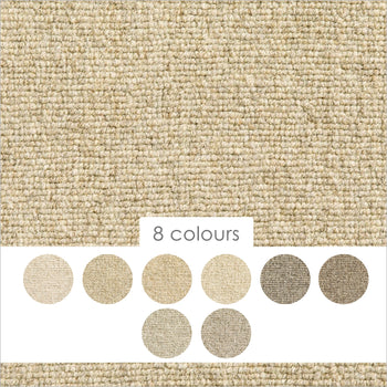 Jacaranda Desuri 100% Undyed Wool Handwoven Loop Carpet