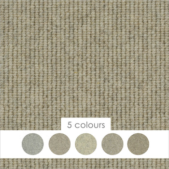 Causeway Carpets Mayfair Rib 100% Wool Loop Pile Carpet
