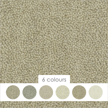 Riviera Home Shetland Weave 100% Wool Handwoven Loop Carpet