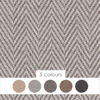 Fibre Flooring Sisal-Look Chevron Flatweave Carpet