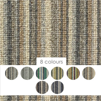 Telenzo Carpets Bakerloo Stripe 100% Wool Loop Carpet