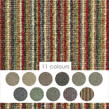 Telenzo Carpets Mainline Stripe 100% Wool Loop Carpet