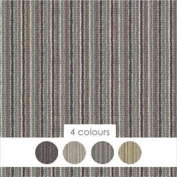 Ulster Carpets Open Spaces Wellington Stripe 100% Wool Loop Carpet